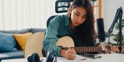 Learn guitar at your own pace for less than $1.50 per course