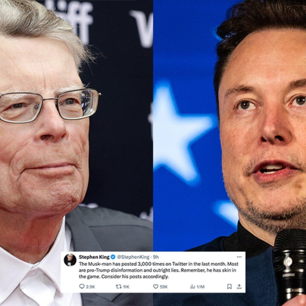 Stephen King hits out at Elon Musk’s ‘pro-Trump disinformation’ on X